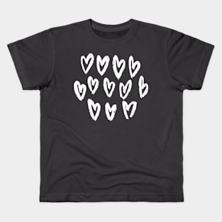 Simple Handwritten Hearts Kids T-Shirt